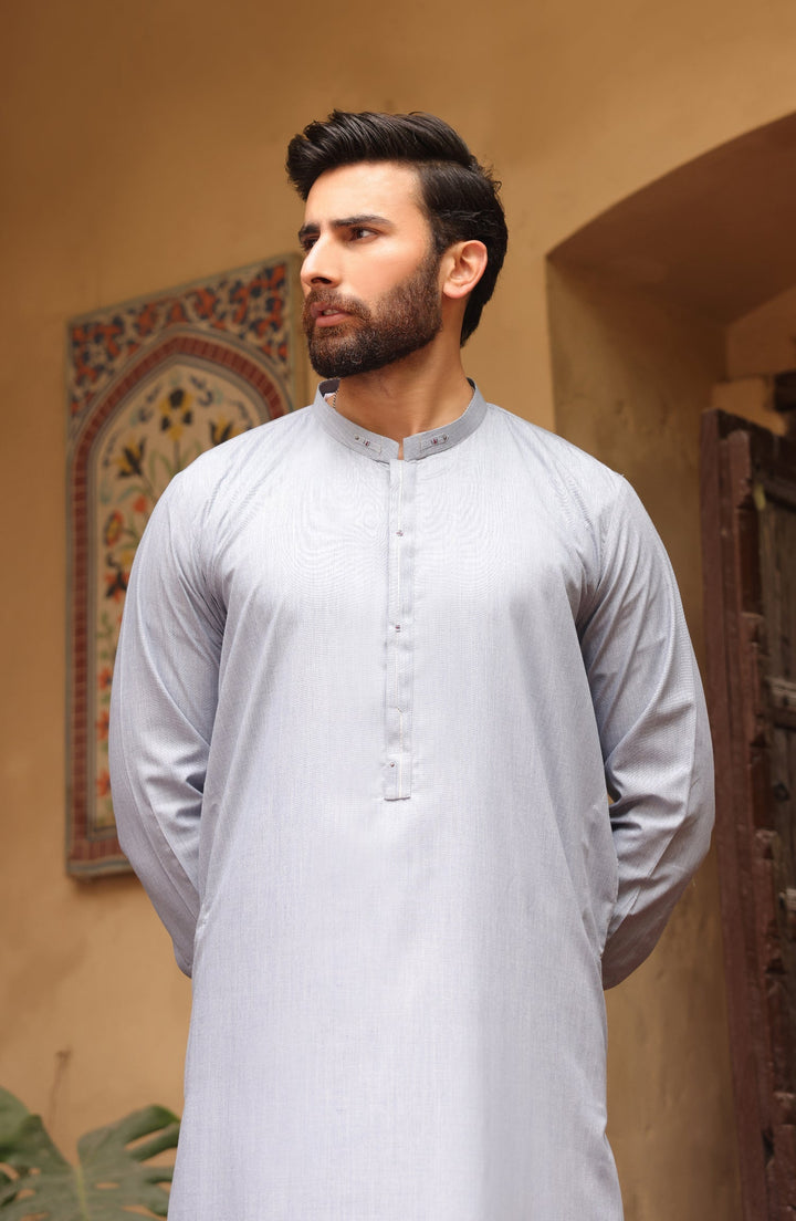 Summer'22 Men Casual Styling Kameez Shalwar Blue