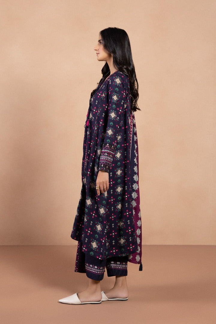 Sapphire- 3 Piece - Embroidered Linen Suit