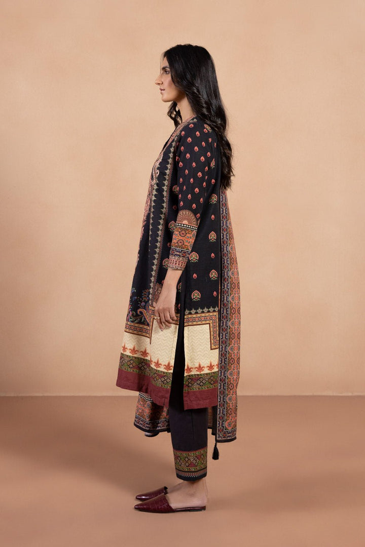 Sapphire- 3 Piece - Embroidered Khaddar Suit