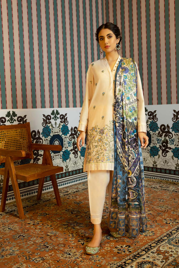 Sapphire- 3 Piece - Embroidered Lawn Suit