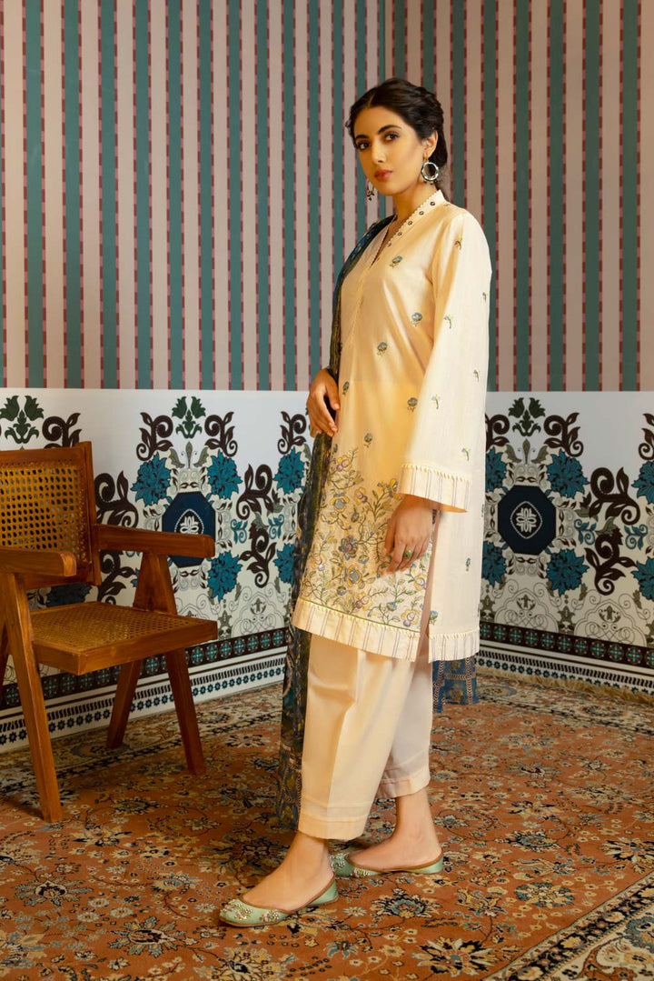 Sapphire- 3 Piece - Embroidered Lawn Suit