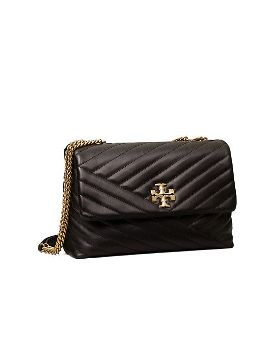 Tory Burch-Kira chevron Convertible shoulder bag Black