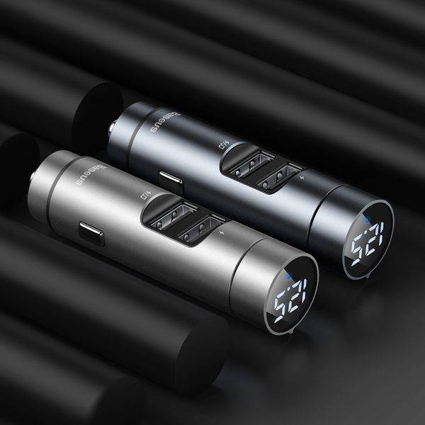 Baseus- Energy Column Car Wireless MP3 Charger FM Transmitter