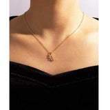 Romwe- 1pc Sun Pendant Chain Necklace