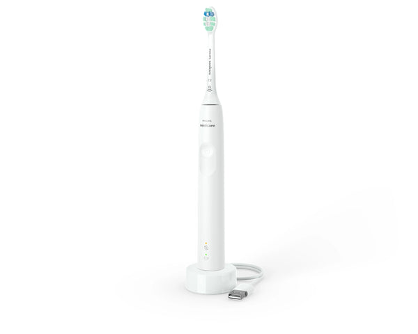 Sonic technology combined with our brush action gently removes 3x more plaque than a manual toothbrush.