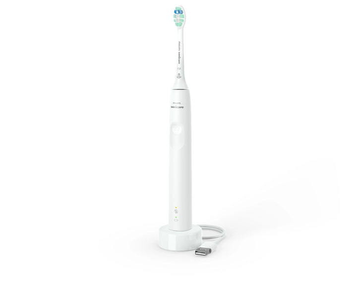 Sonic technology combined with our brush action gently removes 3x more plaque than a manual toothbrush.