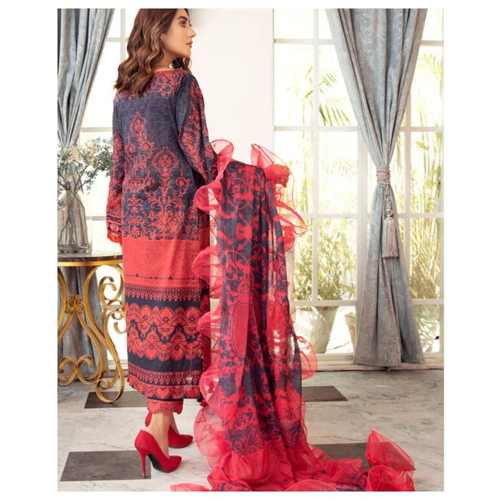 Burmese Ruby – 3 Piece Embroidered Unstitched Lawn