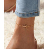 Romwe- 1pc Anchor Charm Chain Anklet