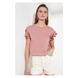 Trendyol- Ruffle Detail Knitted Top