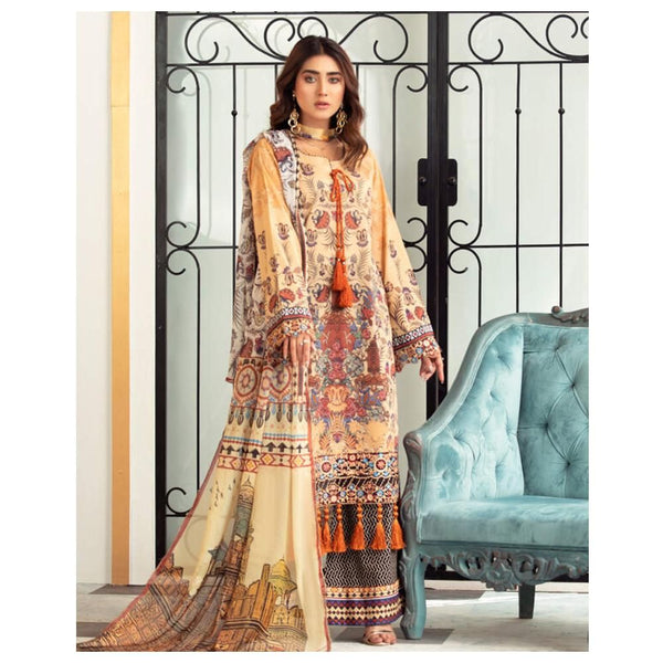 Sunela – 3 Piece Embroidered Unstitched Lawn