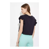 Trendyol- Ruffle Detail Knitted Top