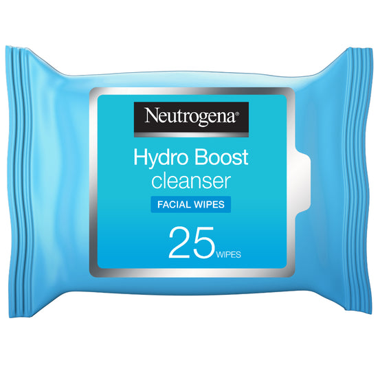 Neutrogena- Makeup Remover Wipes, Hydro Boost Cleansing, Face, Pack of 25 wipes