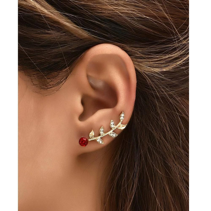 Romwe- Rhinestone Decor Stud Earrings