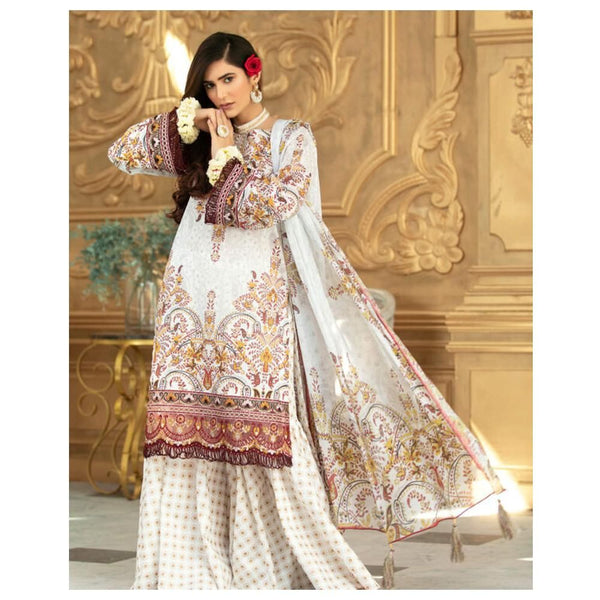 Goshenite – 3 Piece Embroidered Unstitched Lawn