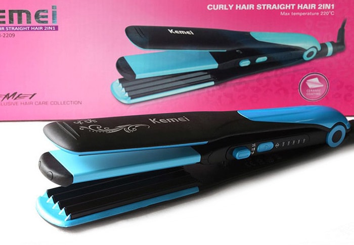 Kemei- KM-2209 Curly Hair Straight Hair 2 IN 1