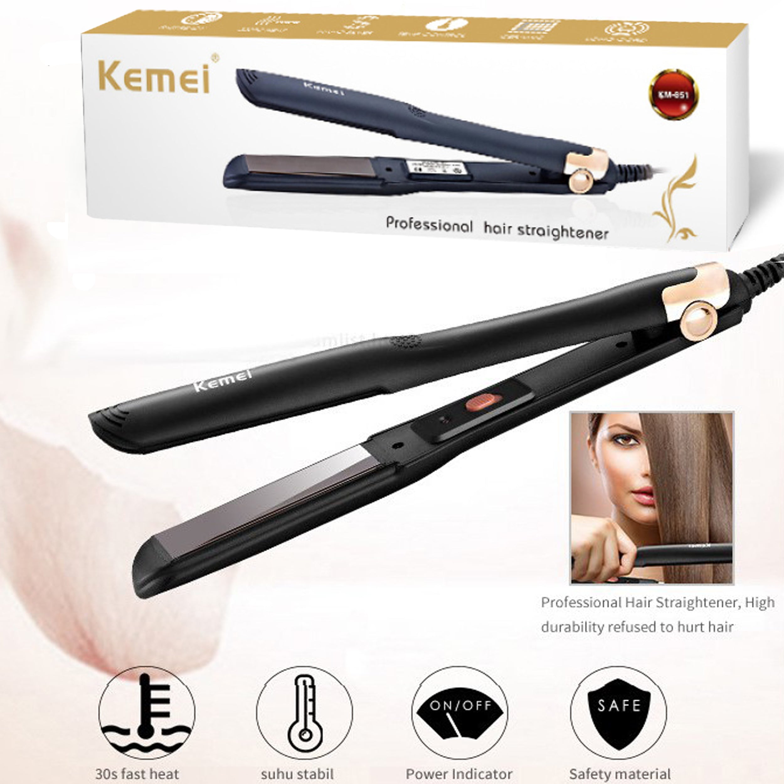 Kemey KM-6825 3 In 1 Hair Dryer – 3500W – ShahebBiBi.com