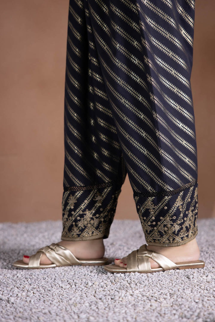 Sapphire- Embroidered Jacquard Shalwar