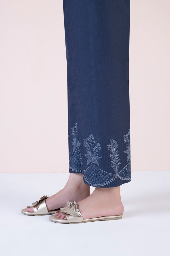 Sapphire- Embroidered Cotton Pants