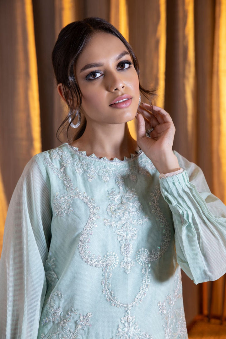 Sapphire- Embroidered Karandi Shirt