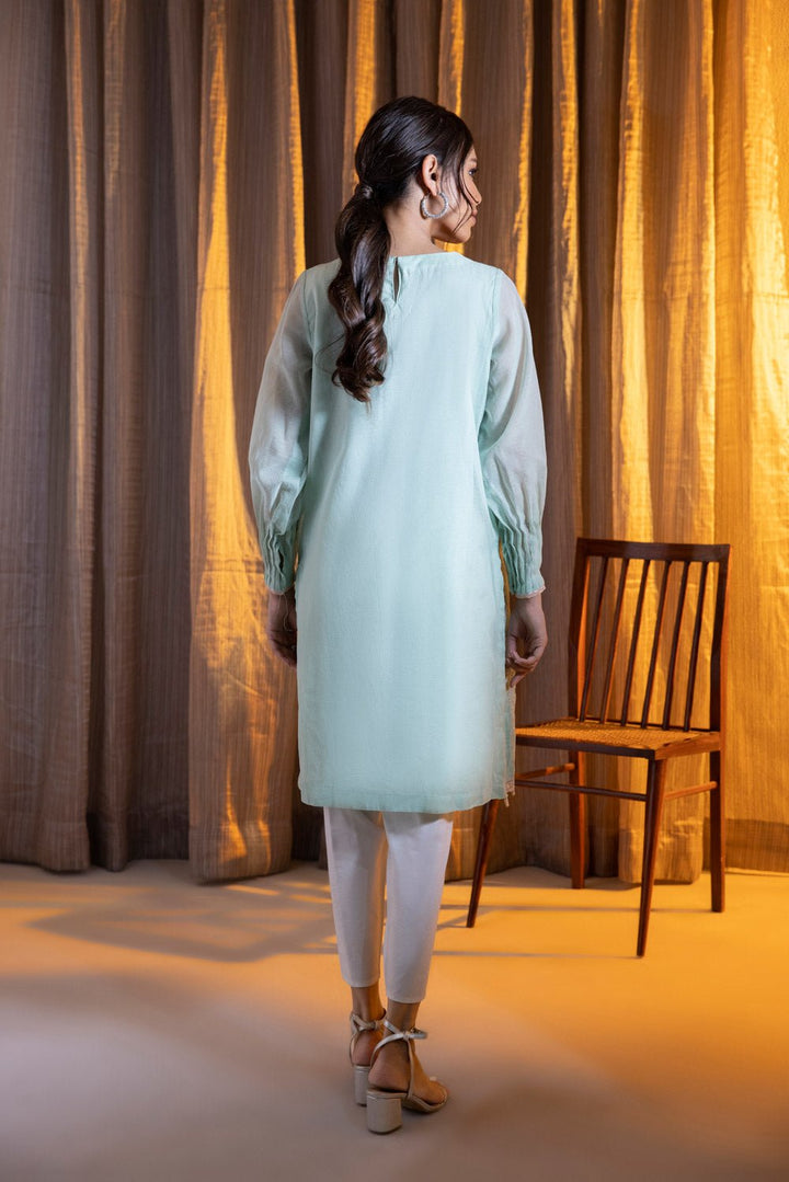 Sapphire- Embroidered Karandi Shirt