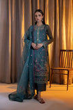 Sapphire 3 Piece - Embroidered Organza Suit