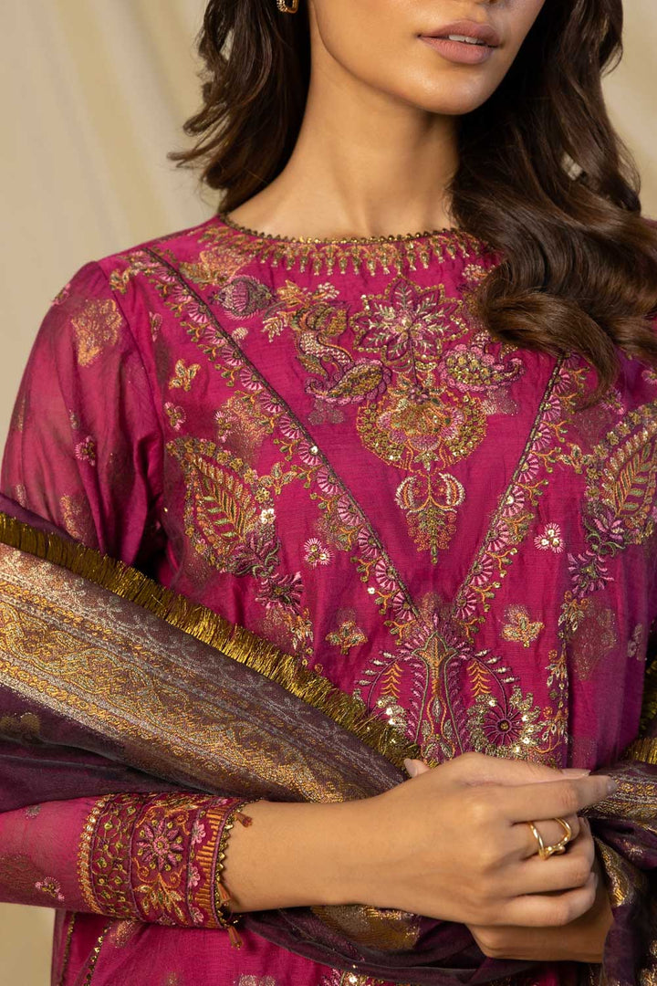 Sapphire- 3 Piece - Embroidered Jacquard Suit