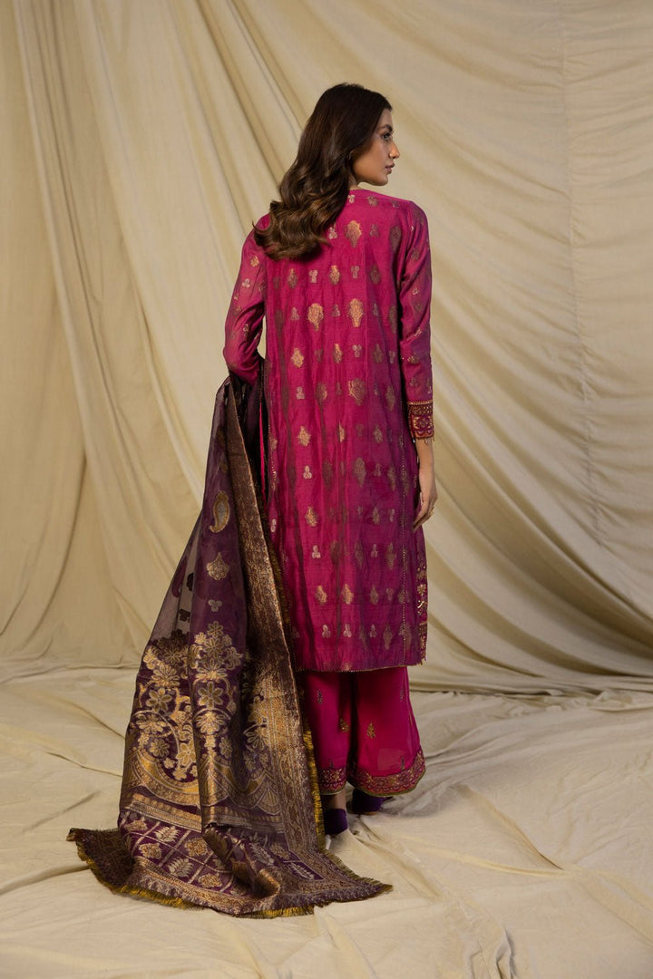 Sapphire- 3 Piece - Embroidered Jacquard Suit