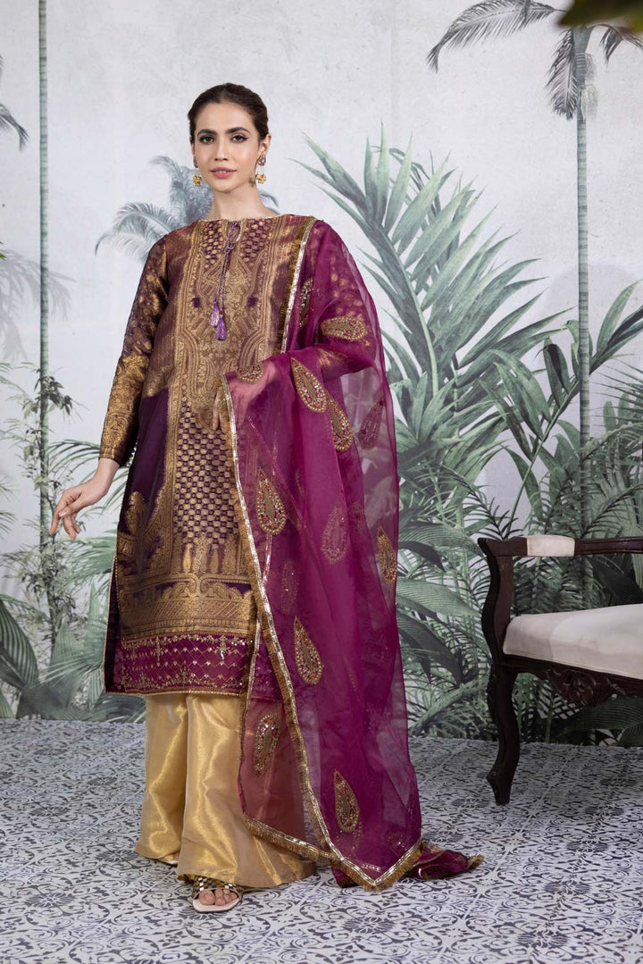 Sapphire- 2 Piece - Embroidered Jacquard Suit