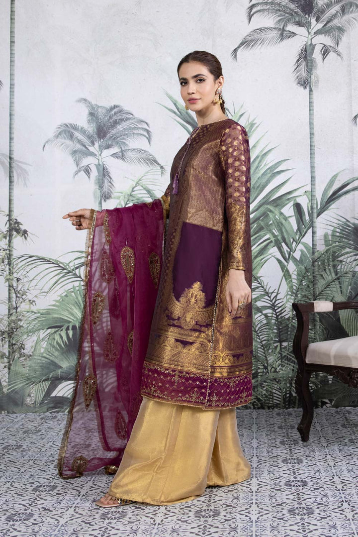 Sapphire- 2 Piece - Embroidered Jacquard Suit