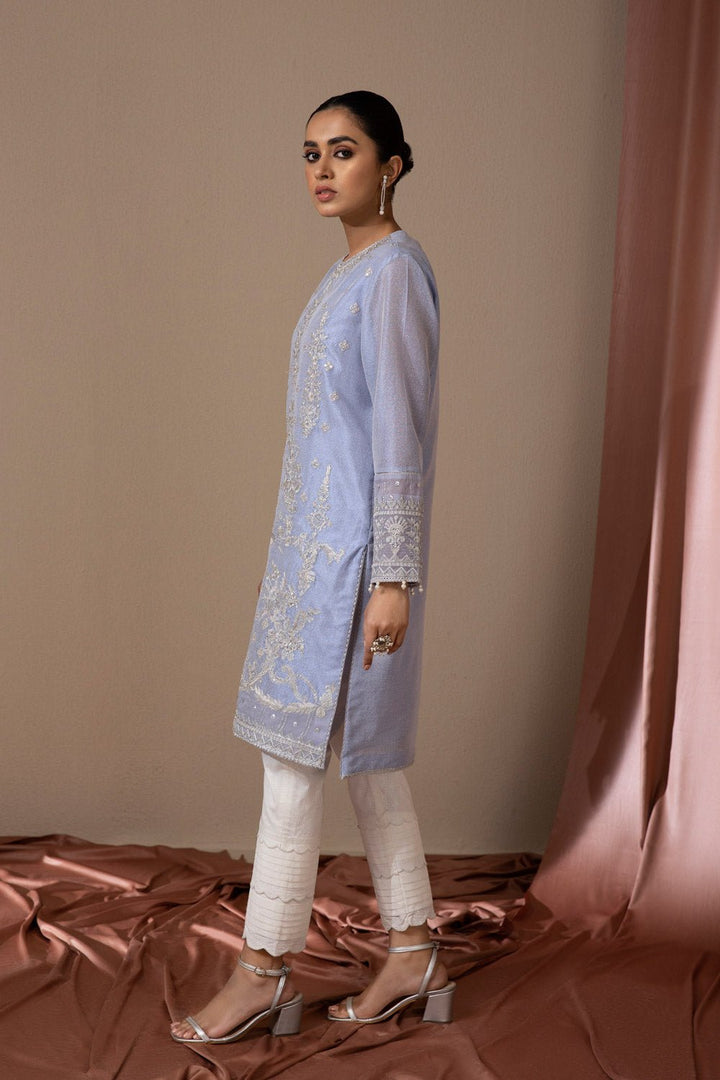 Sapphire- Embroidered Masoori Shirt