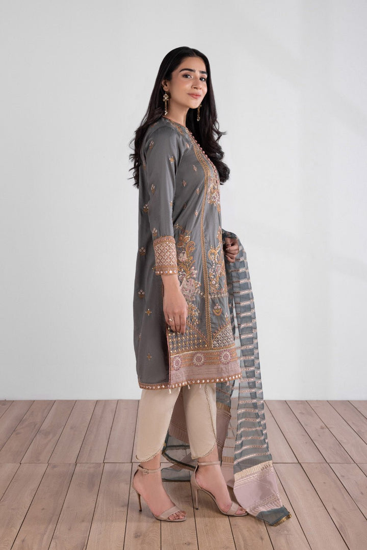 Sapphire- 2 Piece - Embroidered Cotton Suit