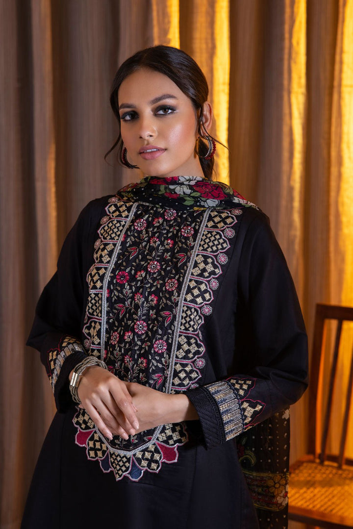 Sapphire- 2 Piece - Embroidered Cotton Suit