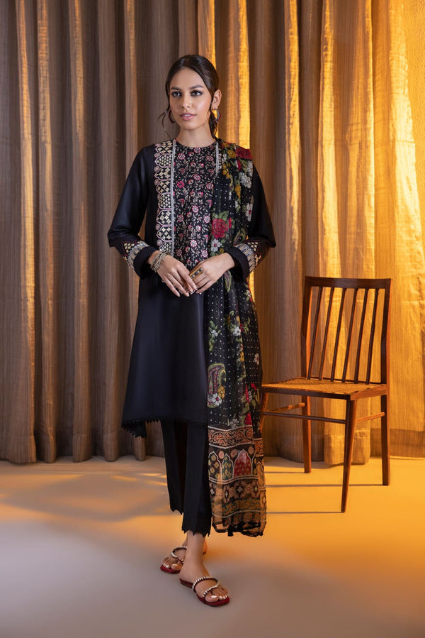 Sapphire- 2 Piece - Embroidered Cotton Suit