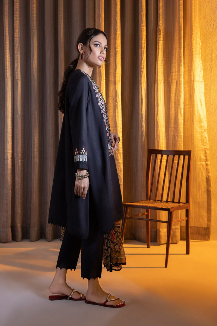 Sapphire- 2 Piece - Embroidered Cotton Suit