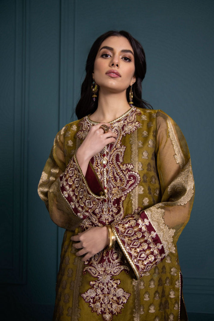 Sapphire-2 Piece - Embroidered Jacquard Suit