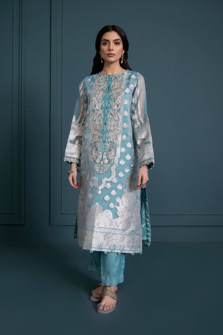 Sapphire 2 Piece - Embroidered Jacquard Suit