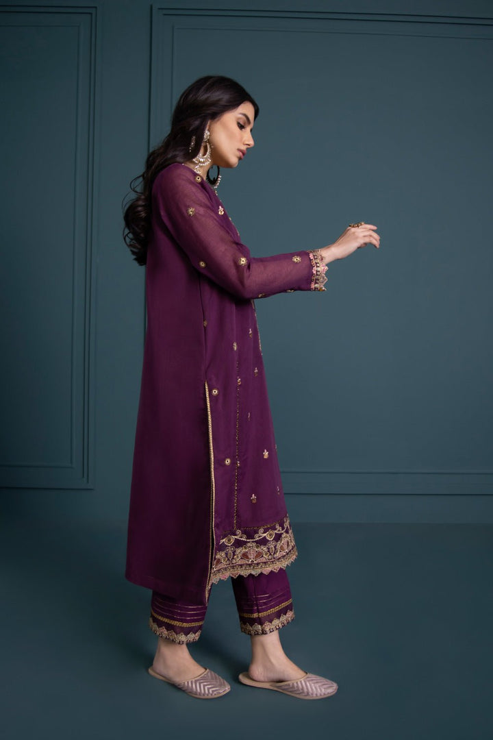 Sapphire- 2 Piece - Embroidered Karandi Suit