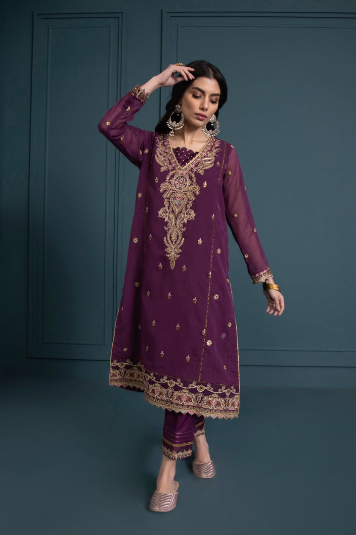 Sapphire- 2 Piece - Embroidered Karandi Suit