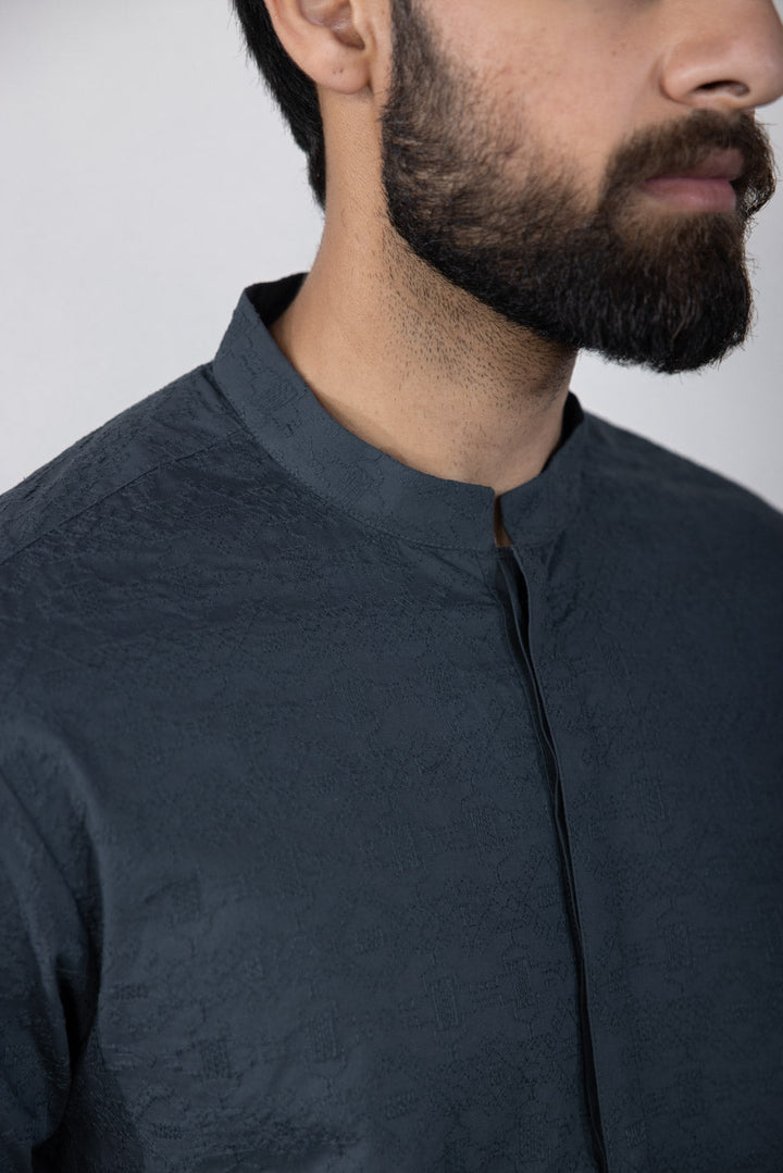 Sapphire- Schiffli Embroidered Suit