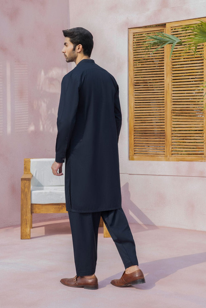 Sapphire- Embroidered Cotton Twill Suit