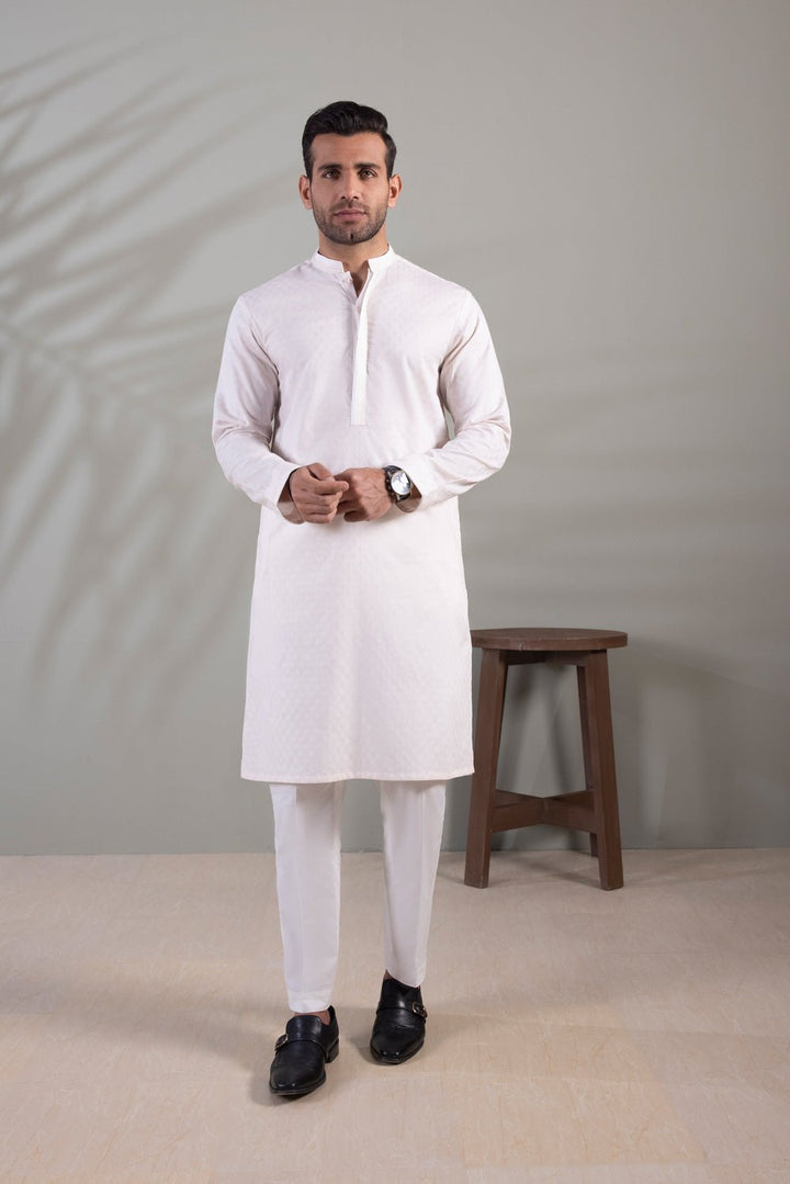 Sapphire- Embroidered Jacquard Kurta