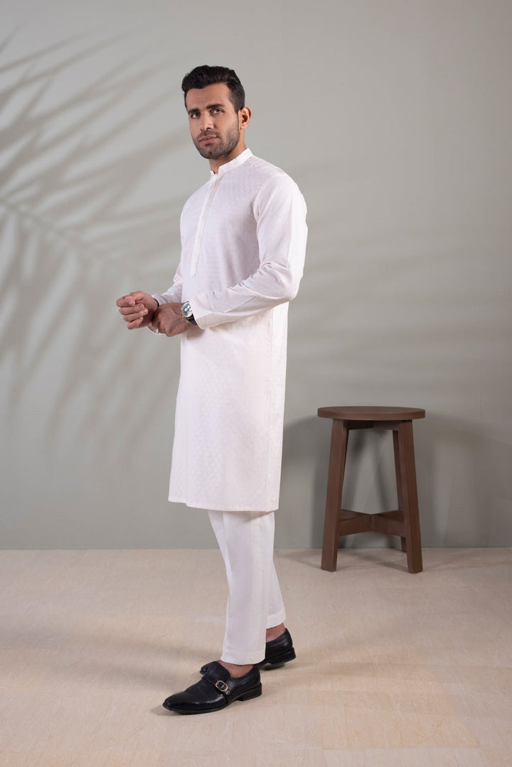 Sapphire- Embroidered Jacquard Kurta