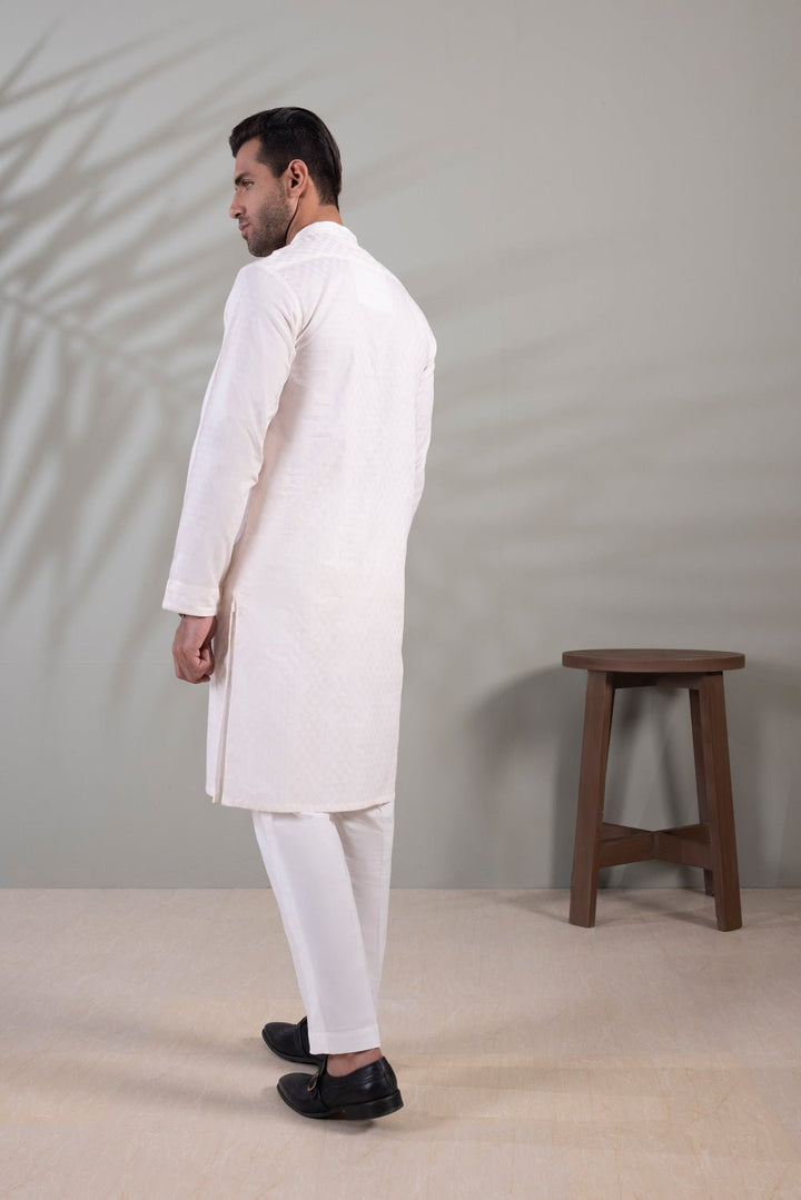 Sapphire- Embroidered Jacquard Kurta