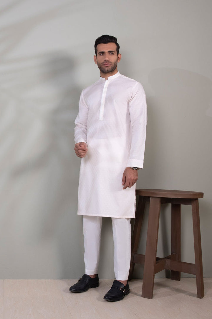 Sapphire- Embroidered Jacquard Kurta