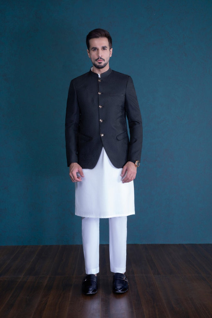 Sapphire- Jamawar Jacquard Prince Coat