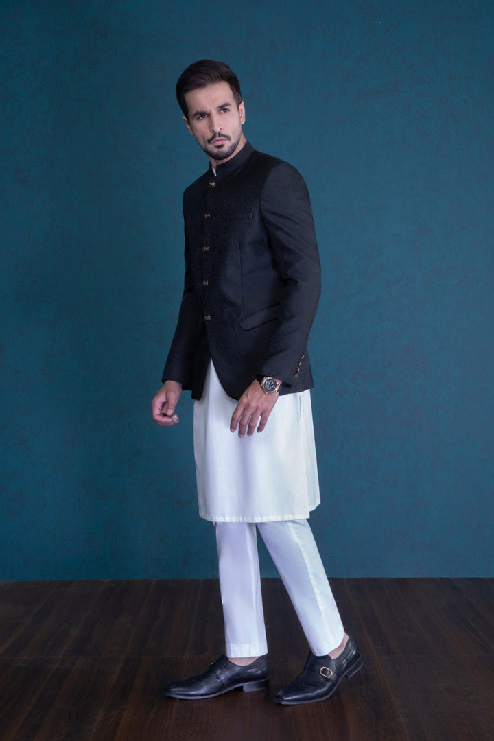 Sapphire- Jamawar Jacquard Prince Coat