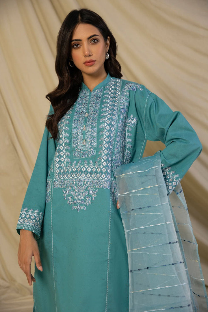 Sapphire- 2 Piece - Embroidered Multi Neps Suit