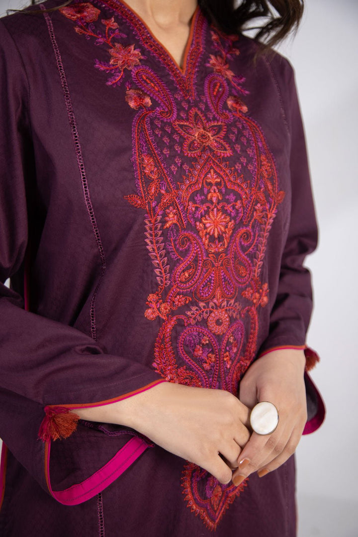 Sapphire- Embroidered Lawn Shirt