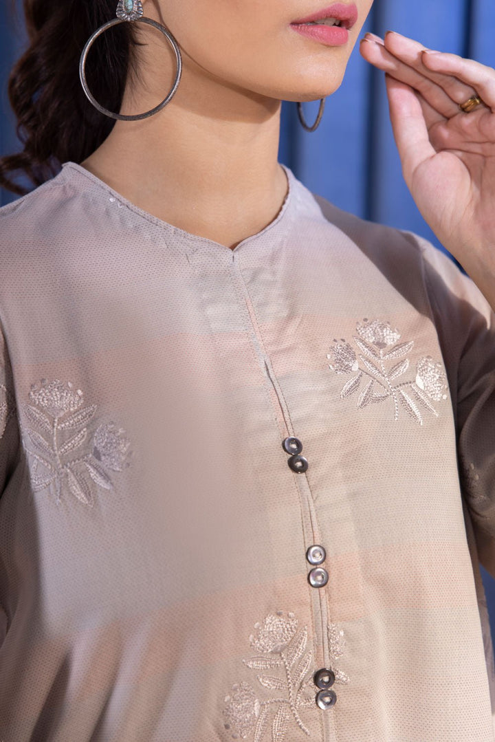 Sapphire- Embroidered Yarn Dyed Shirt