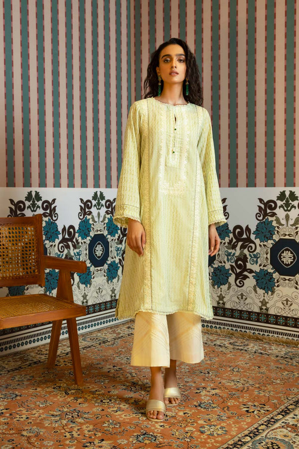 Sapphire- Embroidered Lawn Shirt